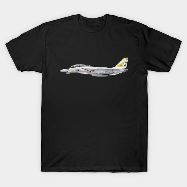 Fighter Squadron 21 (VF-21) Freelancers F-14 Tomcat Illustration T-Shirt by hobrath